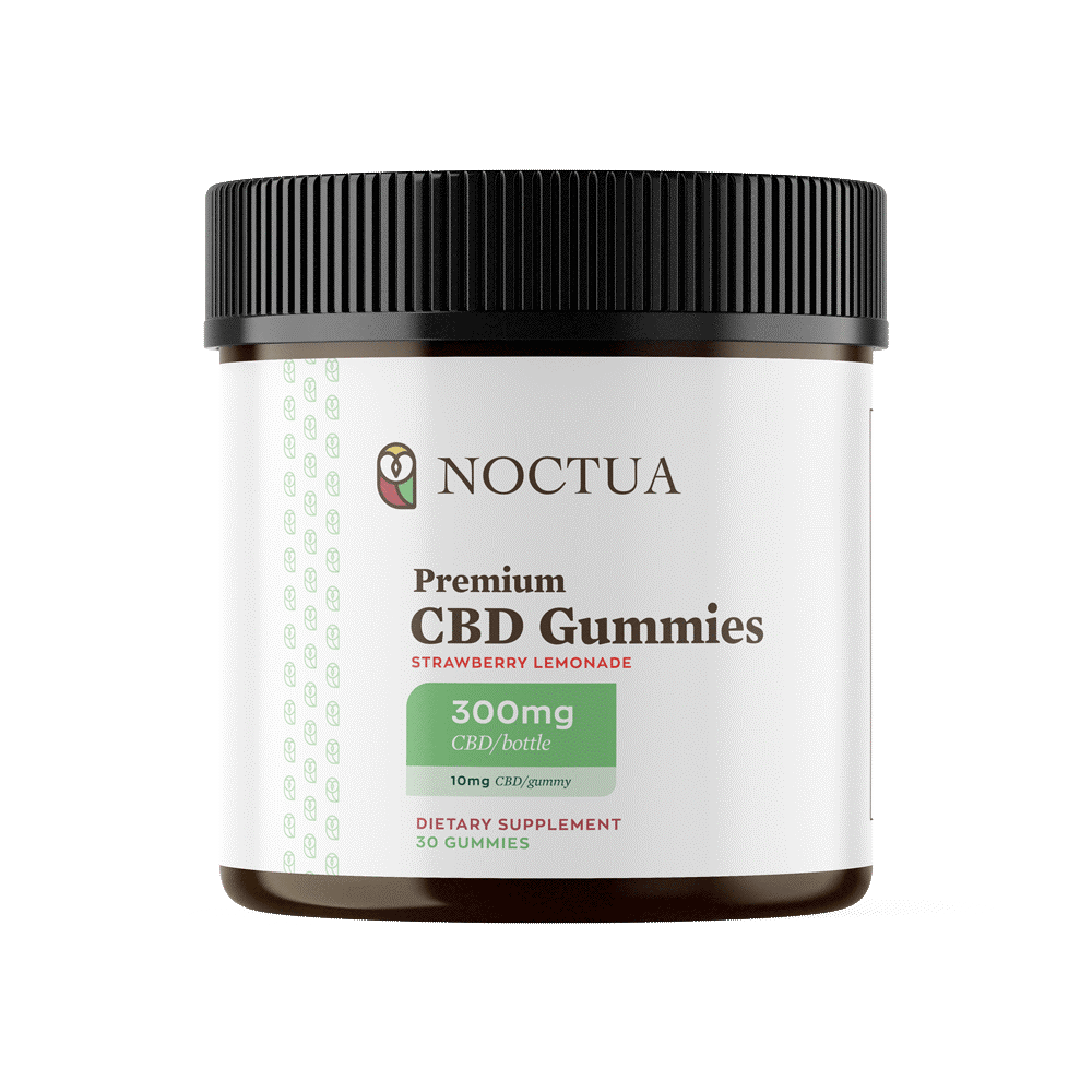 Premium CBD Gummies 300mg - Strawberry Lemonade | Noctua CBD