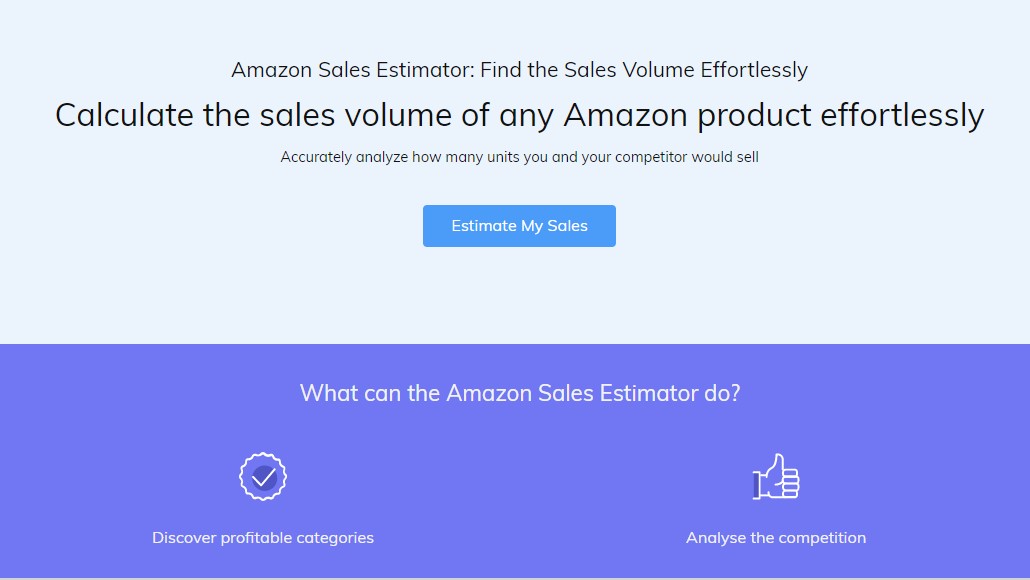 Amazon Sales Estimator: FREE TOOL to Track, Estimate and Find Sales Volume