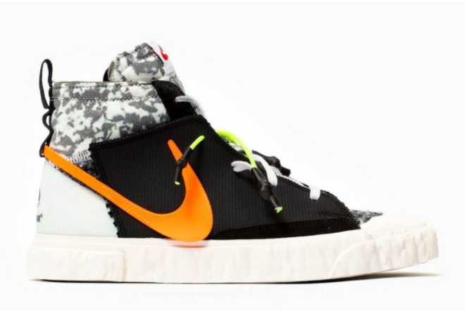 READYMADE x Nike Blazer Mid Black/Vast Grey-Volt-Total Orange 2021 New Arrival CZ3589-001