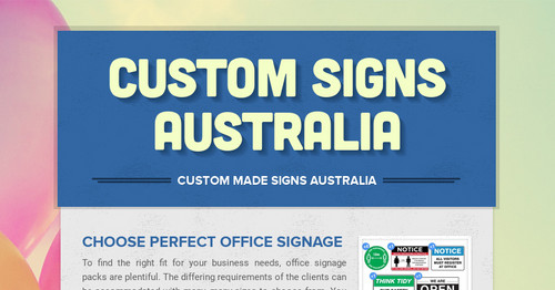 Custom Signs Australia | Smore Newsletters