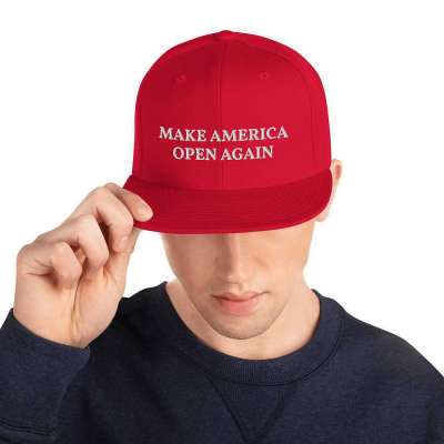Make America Open Again Snapback Hat MAGA SPOOF Profile Picture