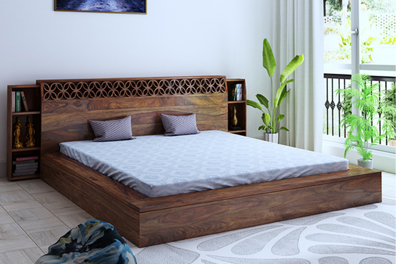 King Size Bed @ Upto 60% Off: Buy King Size Beds Online at Best Prices - PlusOne India