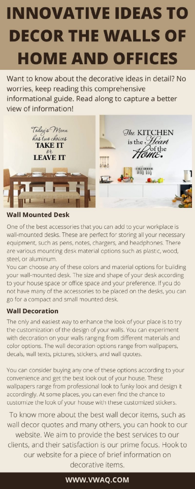 Innovative Ideas to Decor the walls of home and Offices | edocr