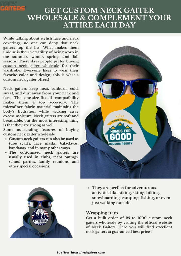 Get Custom Neck Gaiter Wholesale & Complement Your Attire Each Day PowerPoint Presentation - ID:11108866