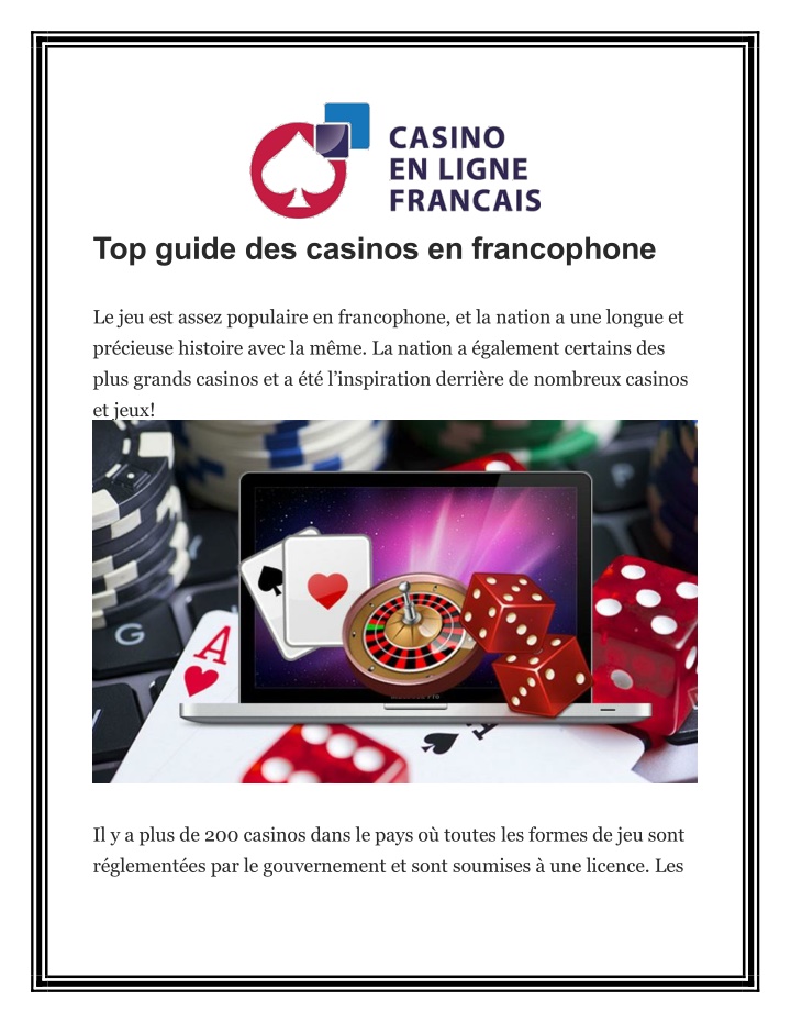 PPT - Top guide des casinos en francophone PowerPoint Presentation, free download - ID:11142263