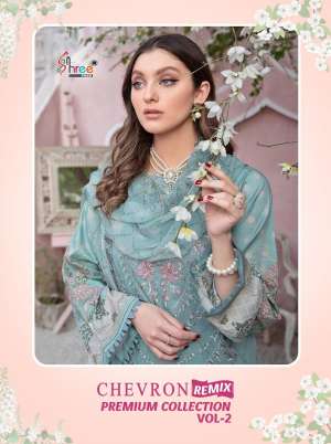 SHREE FAB CHEVRON REMIX PREMIUM COLLECTION 02 TRENDY LOOK SALWAR SUIT COTTON DUPATTA CATALOG