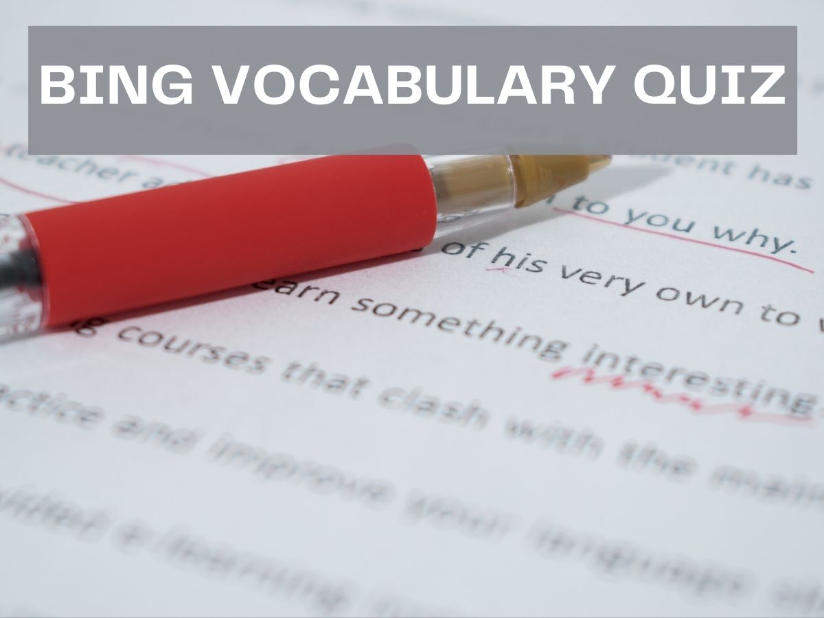 Vocabulary Quiz - Bing Homepage Quiz