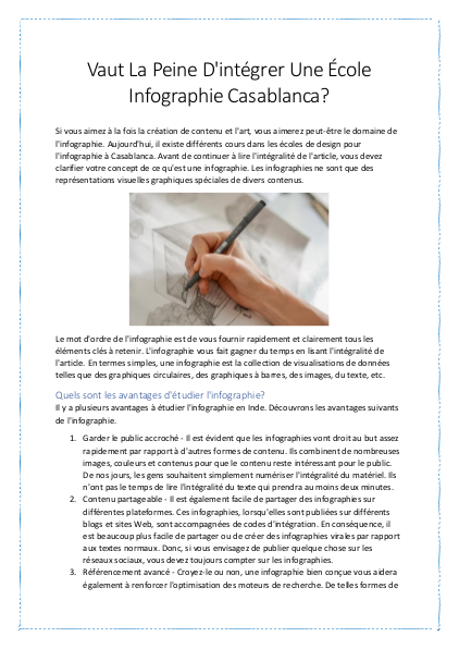 Vaut La Peine D'intégrer Une École Infographie Casablanca | edocr