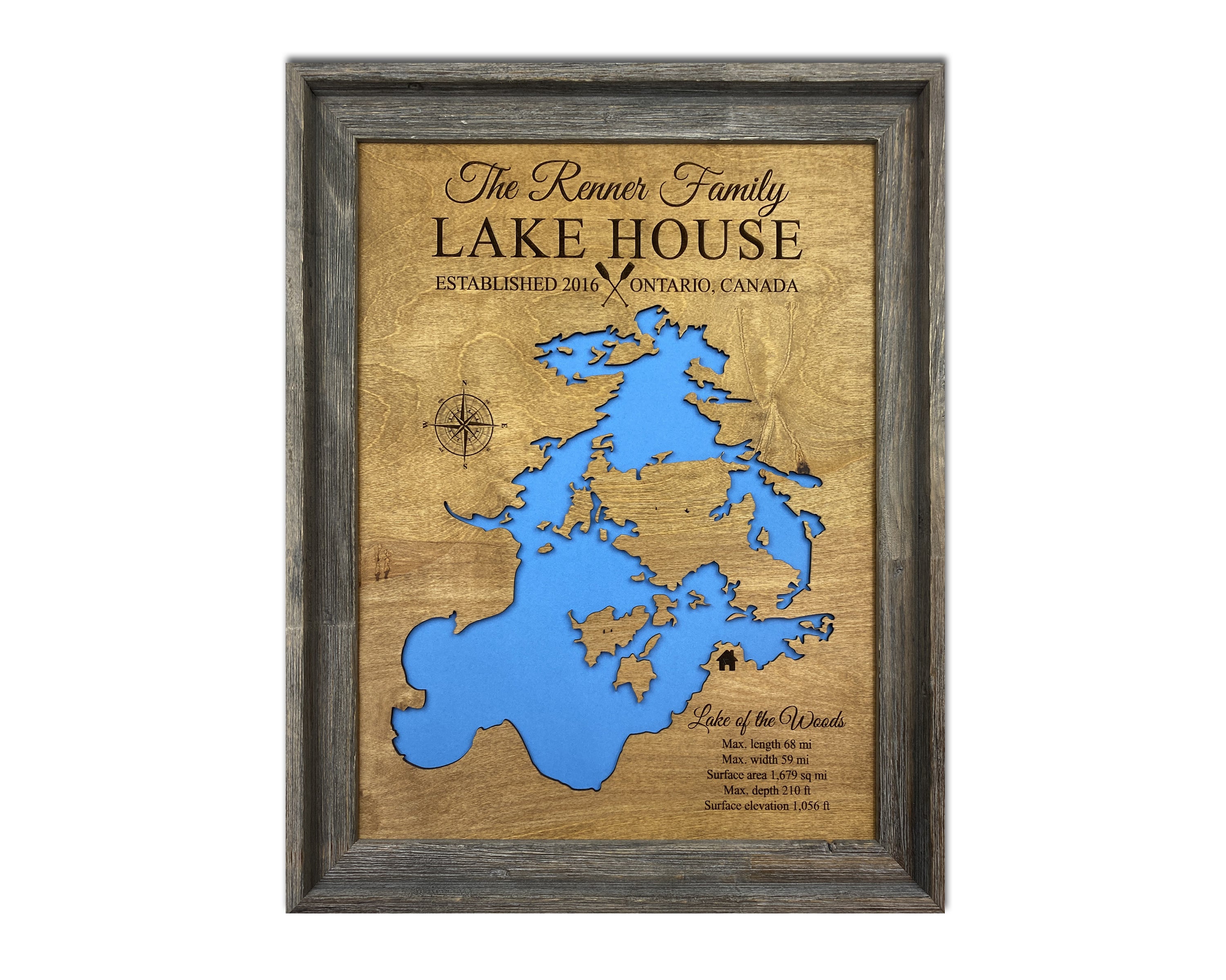 Lake House Decor - Wood Lake Maps – Notting Hill Designs - Custom Wood Maps