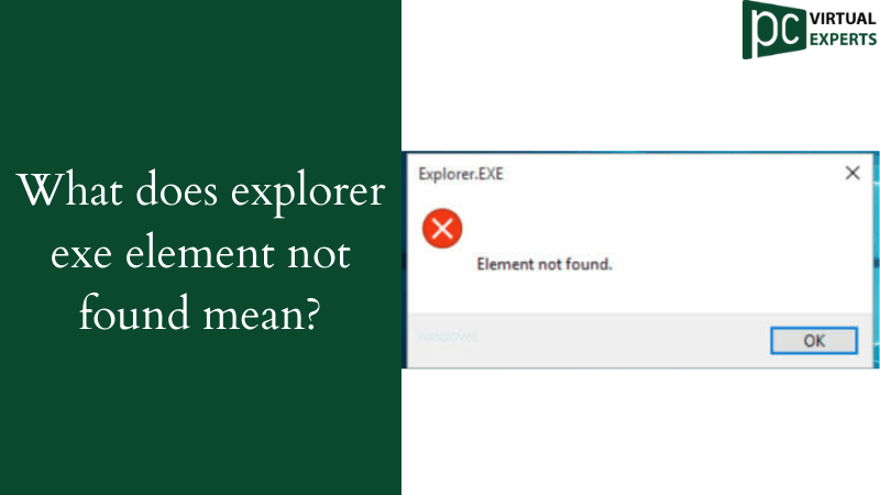 How to fix Element not found Windows 10