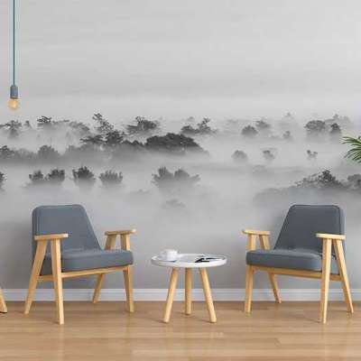 Black and white Clouds over Forest Wallpaper Murals | Steamy Fogg Profile Picture