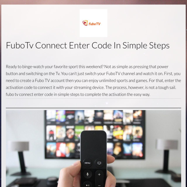 fubo.tv/connect | fubotv/connect | fubo.tv/activate |