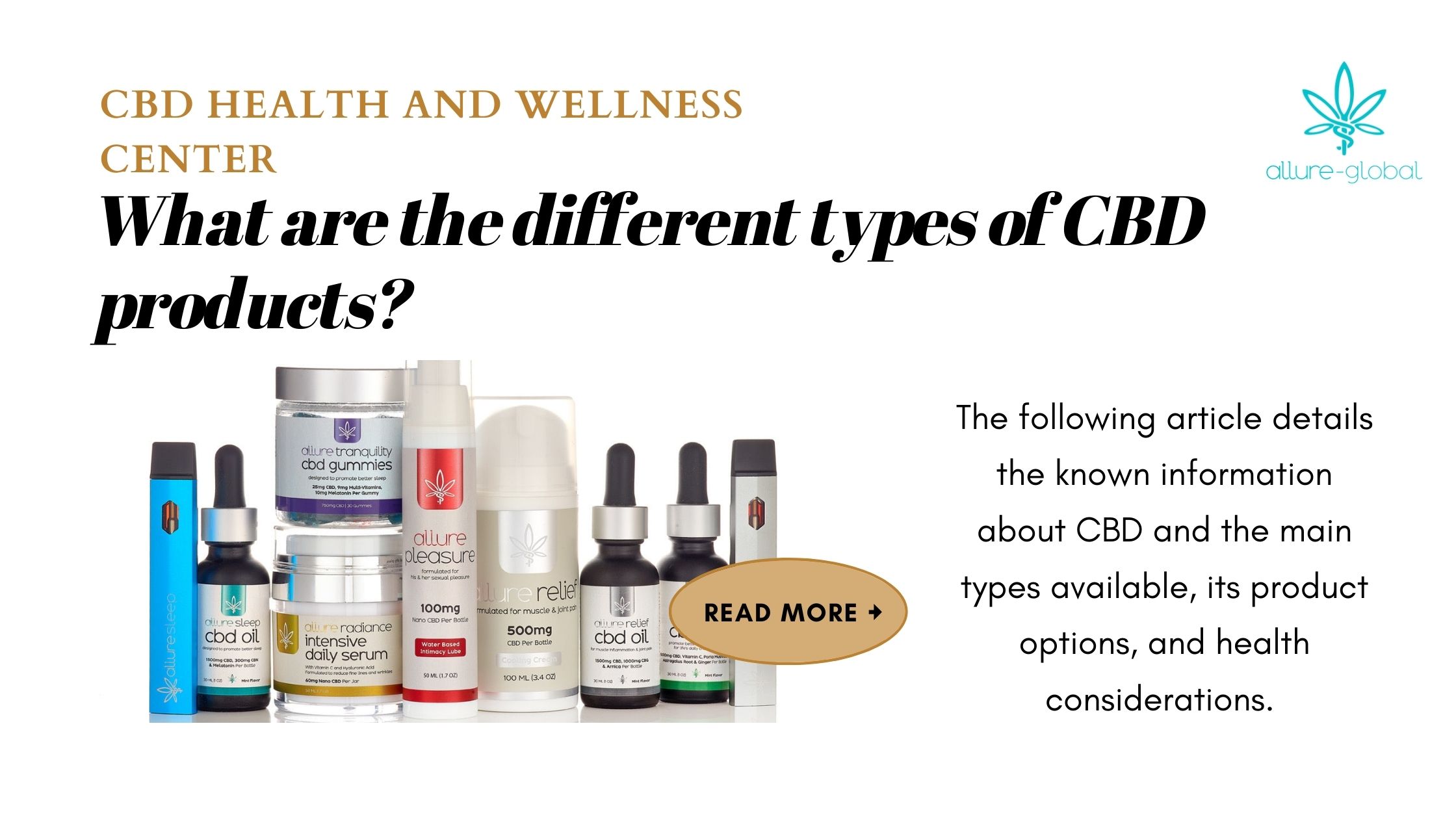What are the different types of CBD products