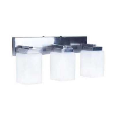 Modern Satin Finished Triple Vanity Wall Light with Opal Shades Profile Picture