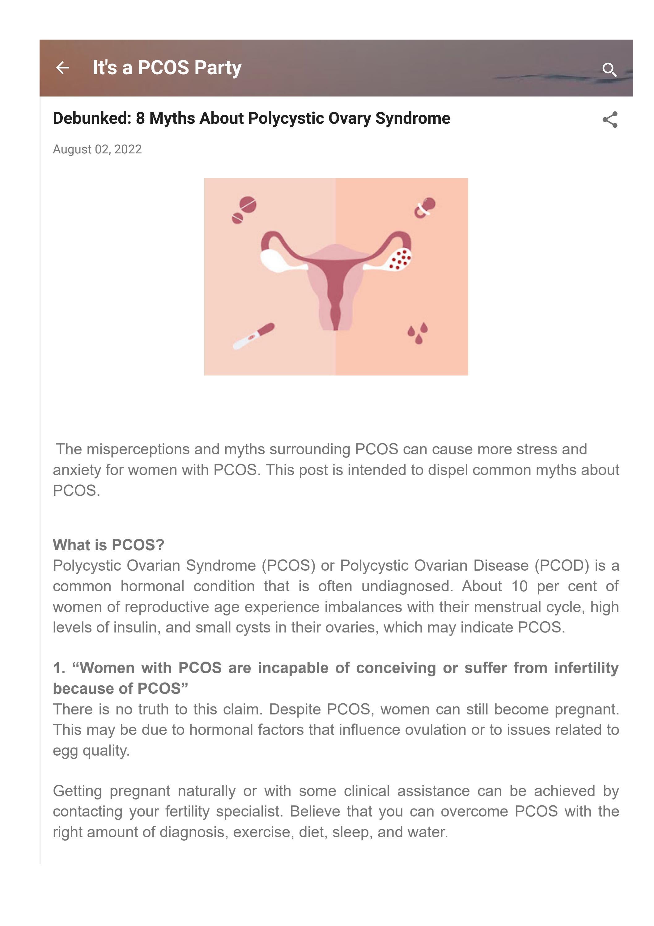 Debunked: 8 Myths about Polycystic Ovary Syndrome