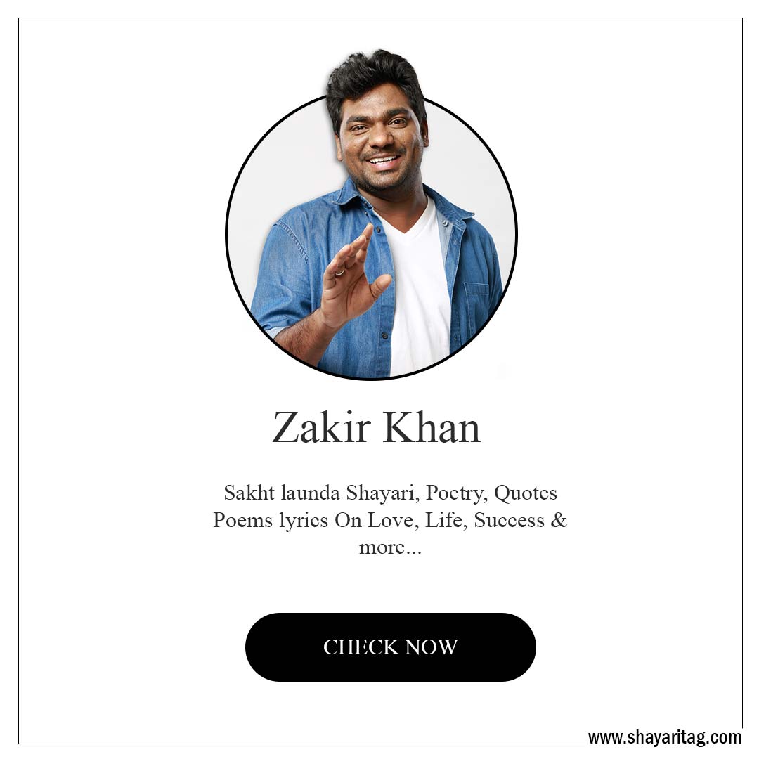 Best Zakir Khan Shayari & Poetry in Hindi & English with image - Shayaritag Loan free