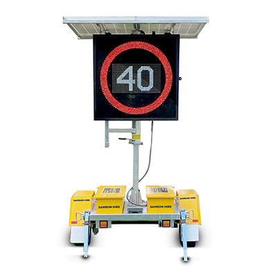 Solar-powered portable variable speed limit signs