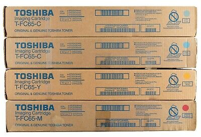 4 Pack Genuine Toshiba 5540CT-6550CT TFC65 Toner Set [1BK,1C,1M,1Y]