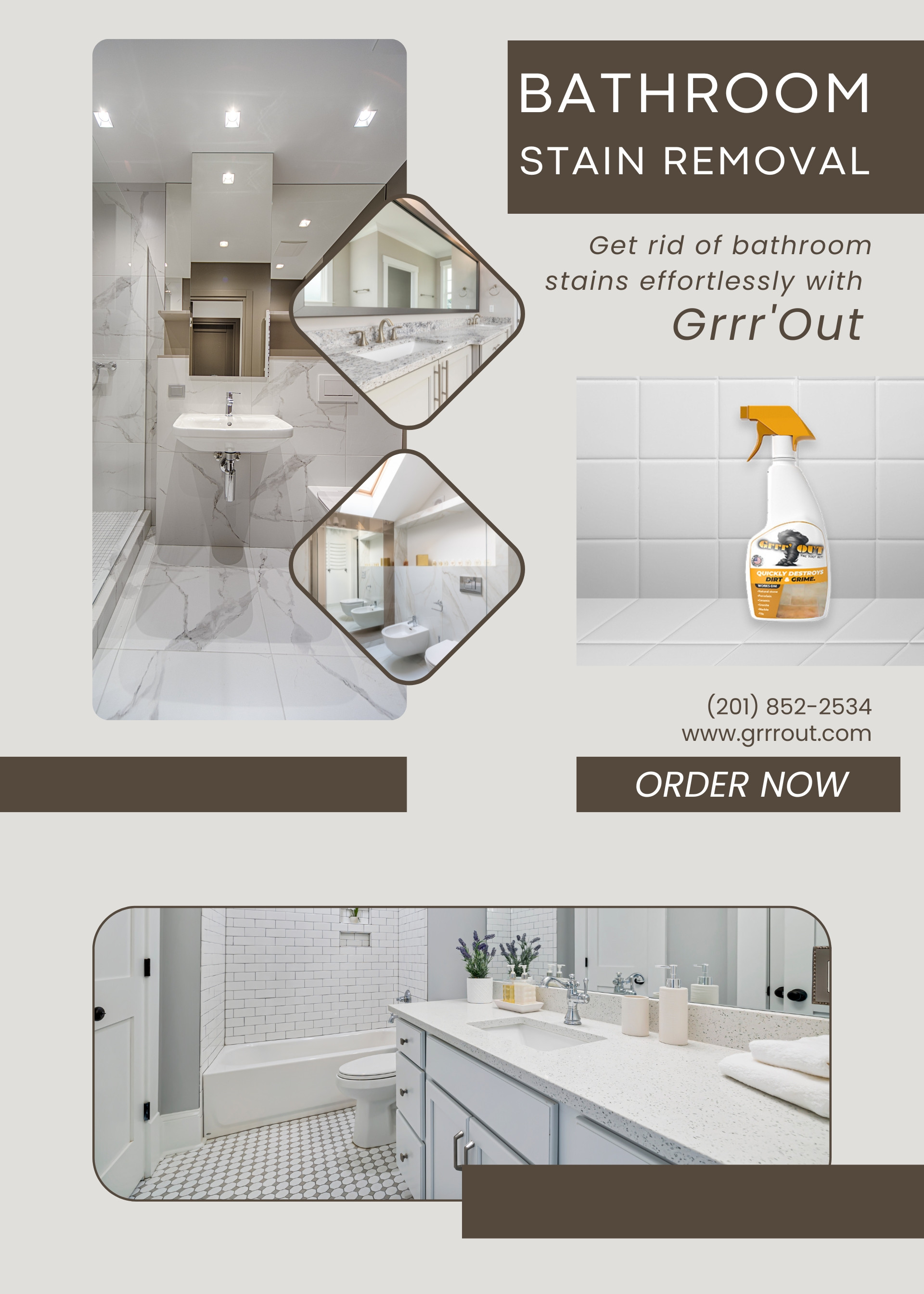 Bathroom Stain Removal - Grrrout Cleaner  Gr..