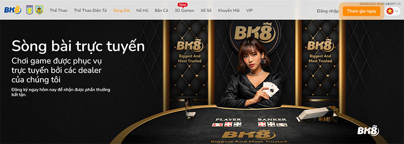 Casino trực tuyến - Nền tảng cá cược hàng đầu tại nhà cái Bk8