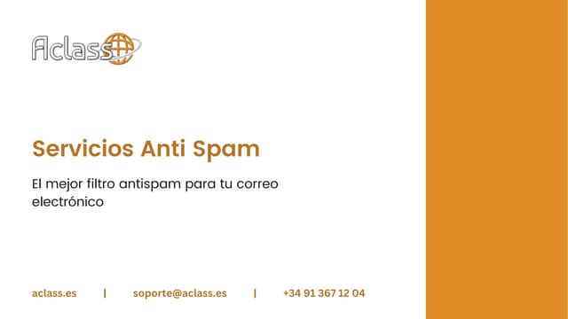 Servicios Anti Spam | Aclass | PPT