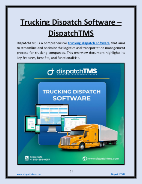 Trucking Dispatch Software - DispatchTMS