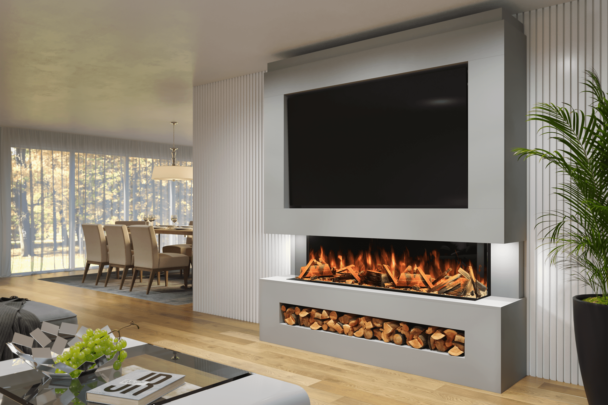 Check 3 Sided Electric Fireplaces in the UK