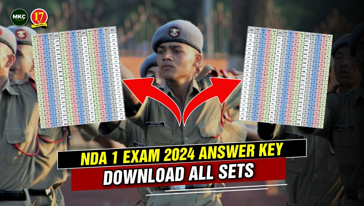 Download NDA 1 Answer Key 2024 [All Sets] Maths & GAT - MKC