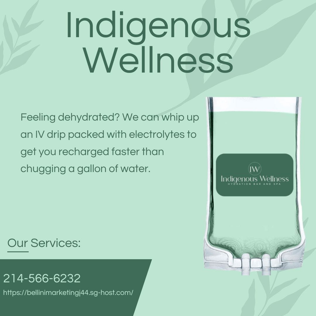 Reconnect with Your Well-Being Exploring IV Drip Treatments Texas at Indigenous Wellness