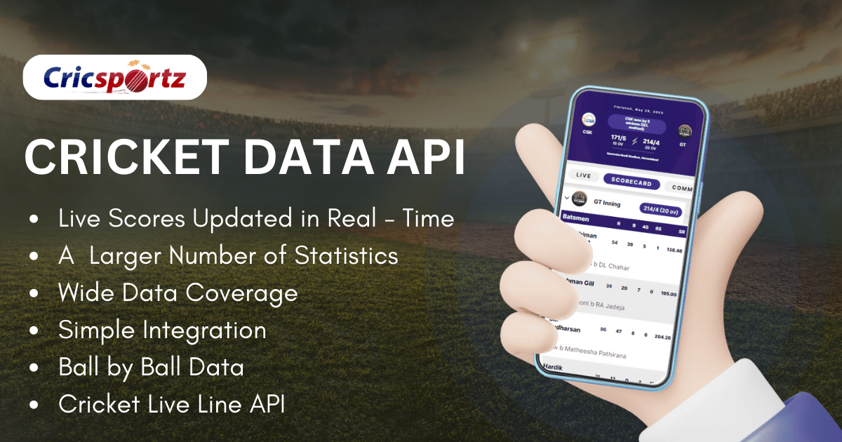 Cricket Live Line API: Fast Score Updates | Live Ball by Ball Stats - Cricsportz