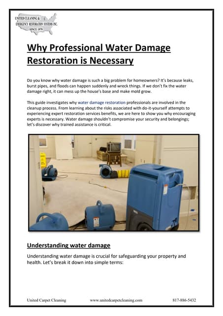 Why Professional Water Damage Restoration is Necessary.docx