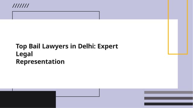 Top Bail Lawyers in Delhi Expert Legal Representation.pptx | Free Download