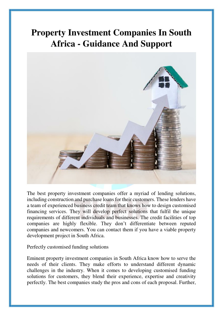 PPT - Property Investment Companies In South Africa - Guidance And Support PowerPoint Presentation - ID:13720195