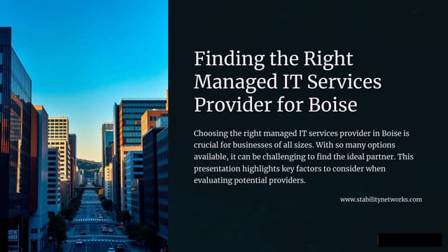 What to Look for Managed IT Services Provider in Boise - Stability Networks.pdf